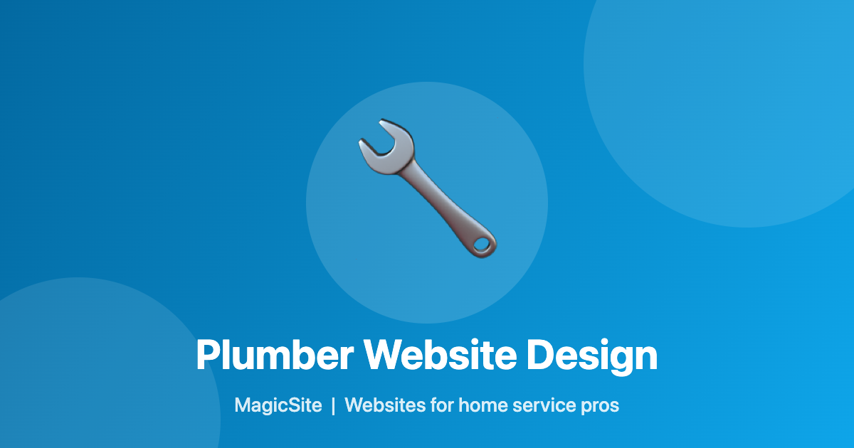 Illustration of a plumber's wrench representing plumber website design
