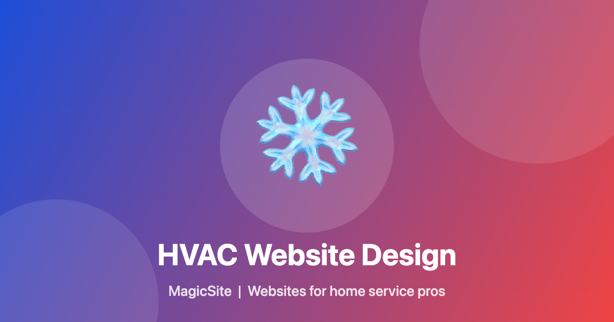 Illustration of a snowflake and sun representing HVAC website design