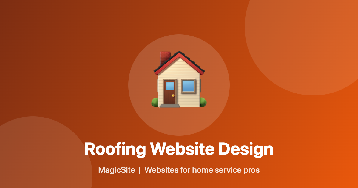 Illustration of a house roof representing roofing website design