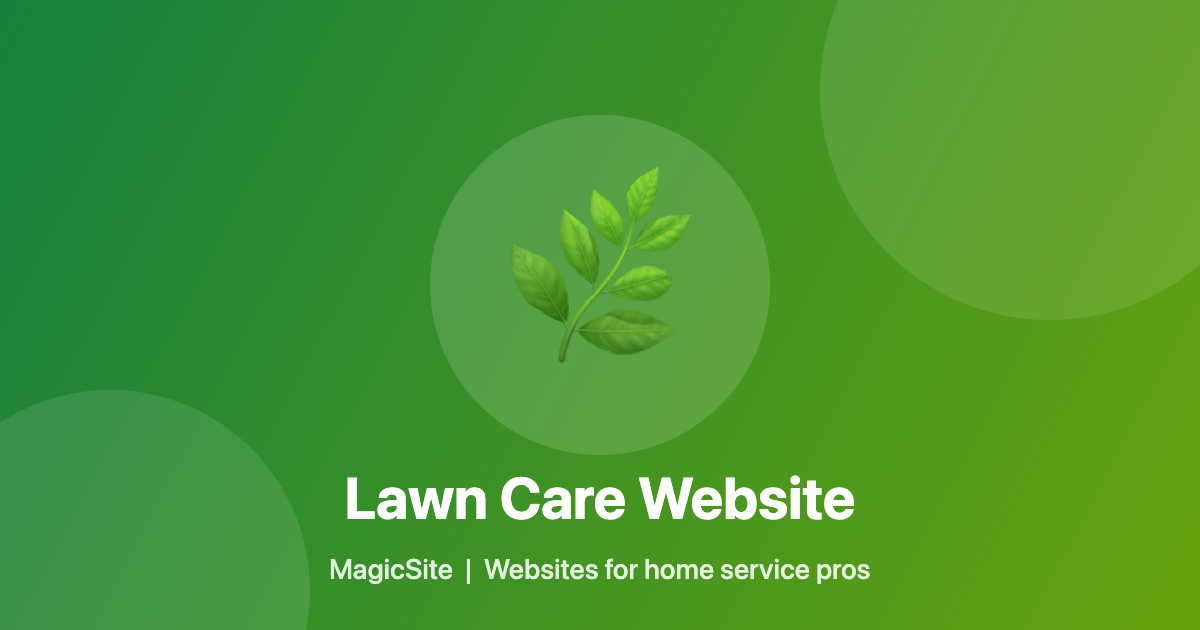 Illustration of grass representing a lawn care website